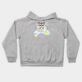 Bathing the puppy Kids Hoodie